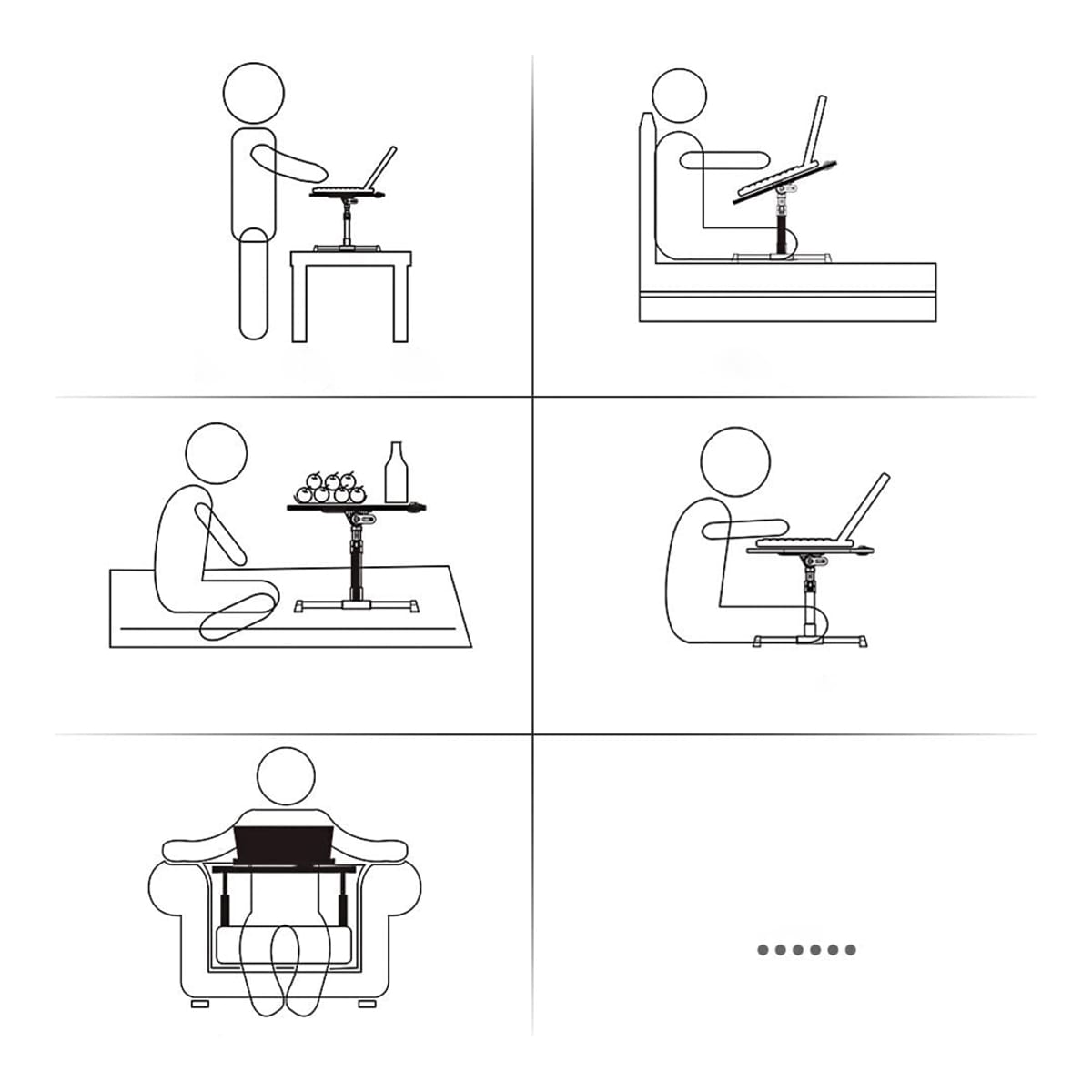 Mesa portátil para ordenador, teletrabajo — imagen 2