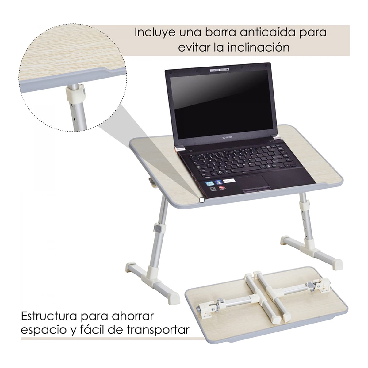 Mesa portátil para ordenador, teletrabajo — imagen 3