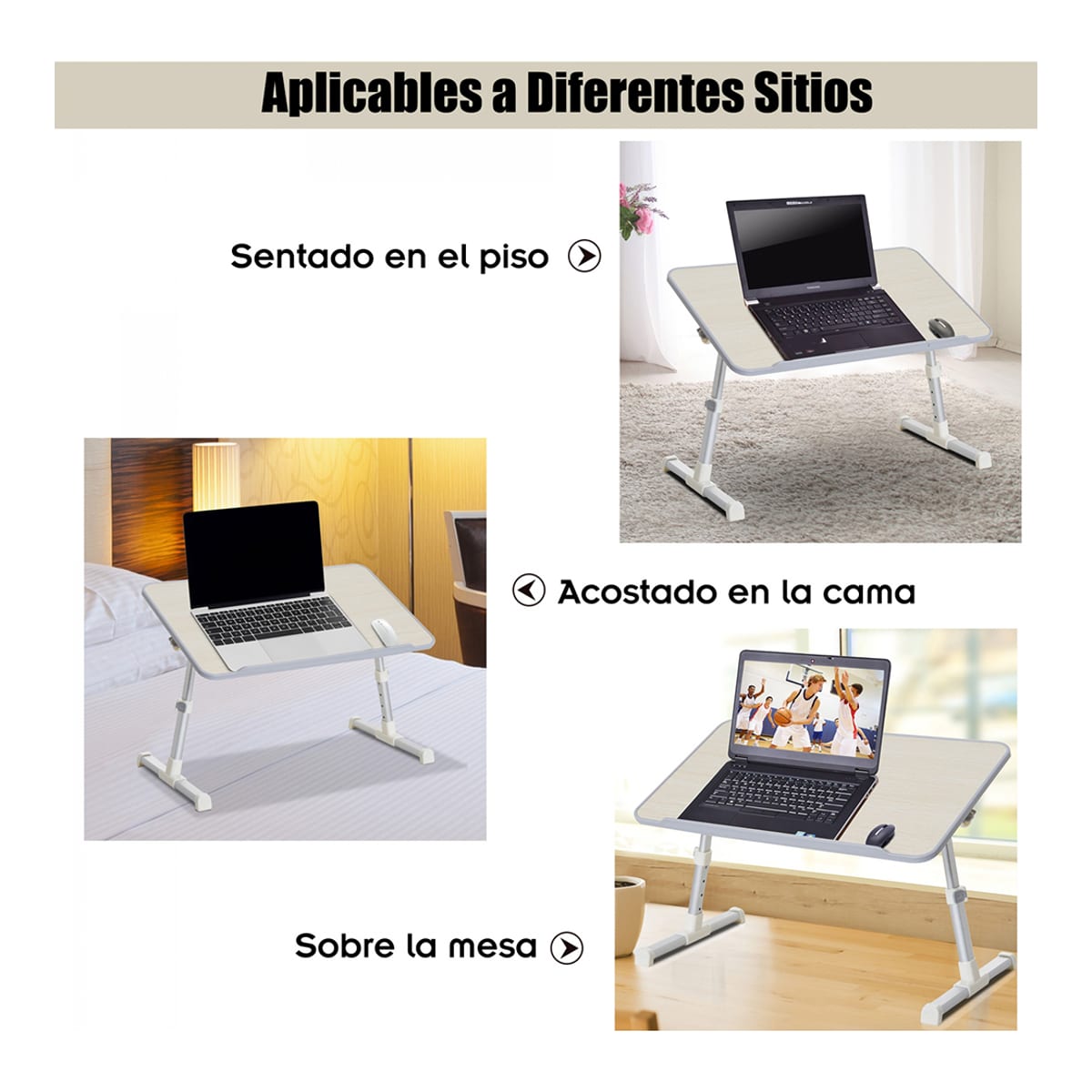 Mesa portátil para ordenador, teletrabajo — imagen 4