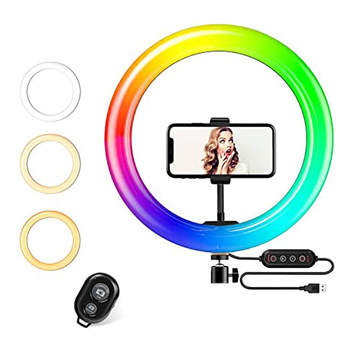 Aro LED RGB 35 cms para selfie o belleza — imagen 3