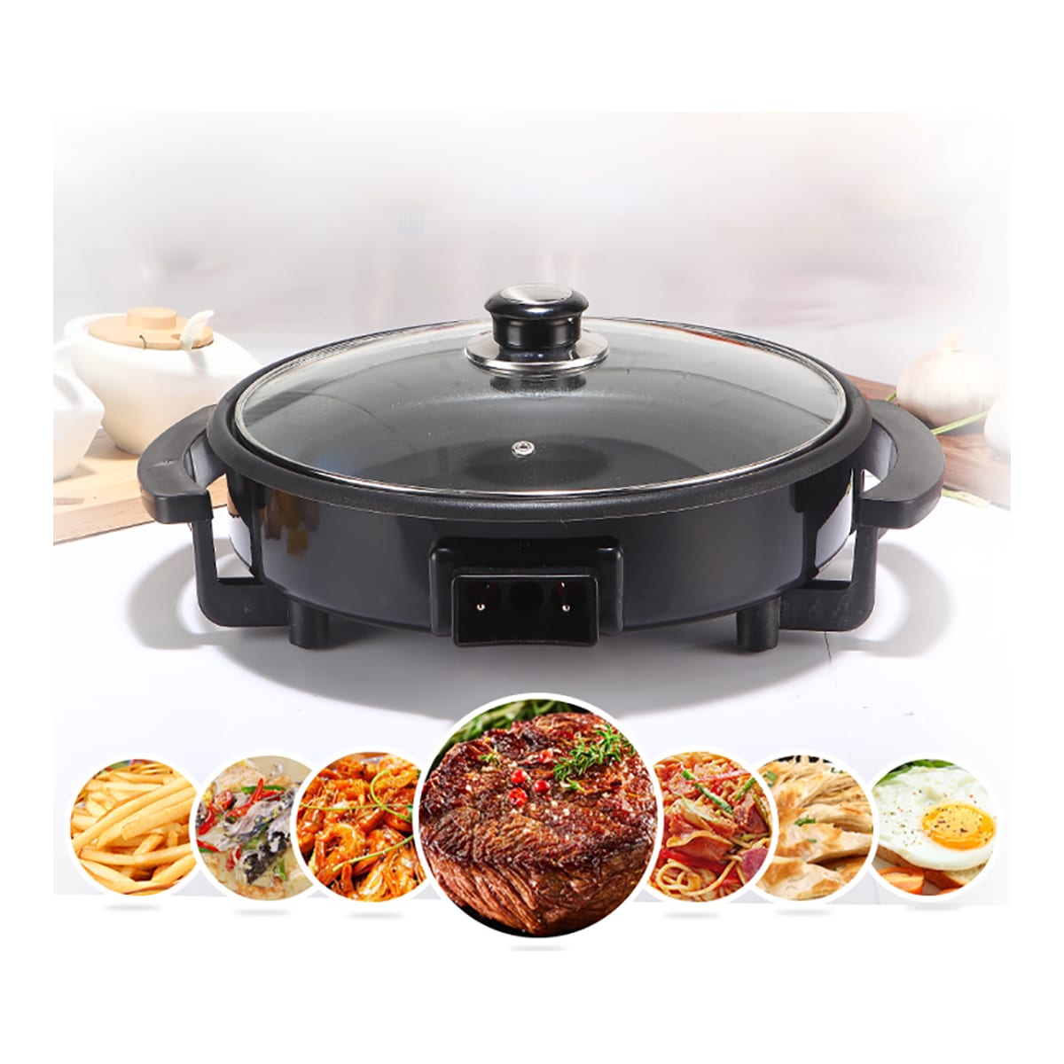 Paellera eléctrica de 1500W 36Ø 7cm profundidad — imagen 2