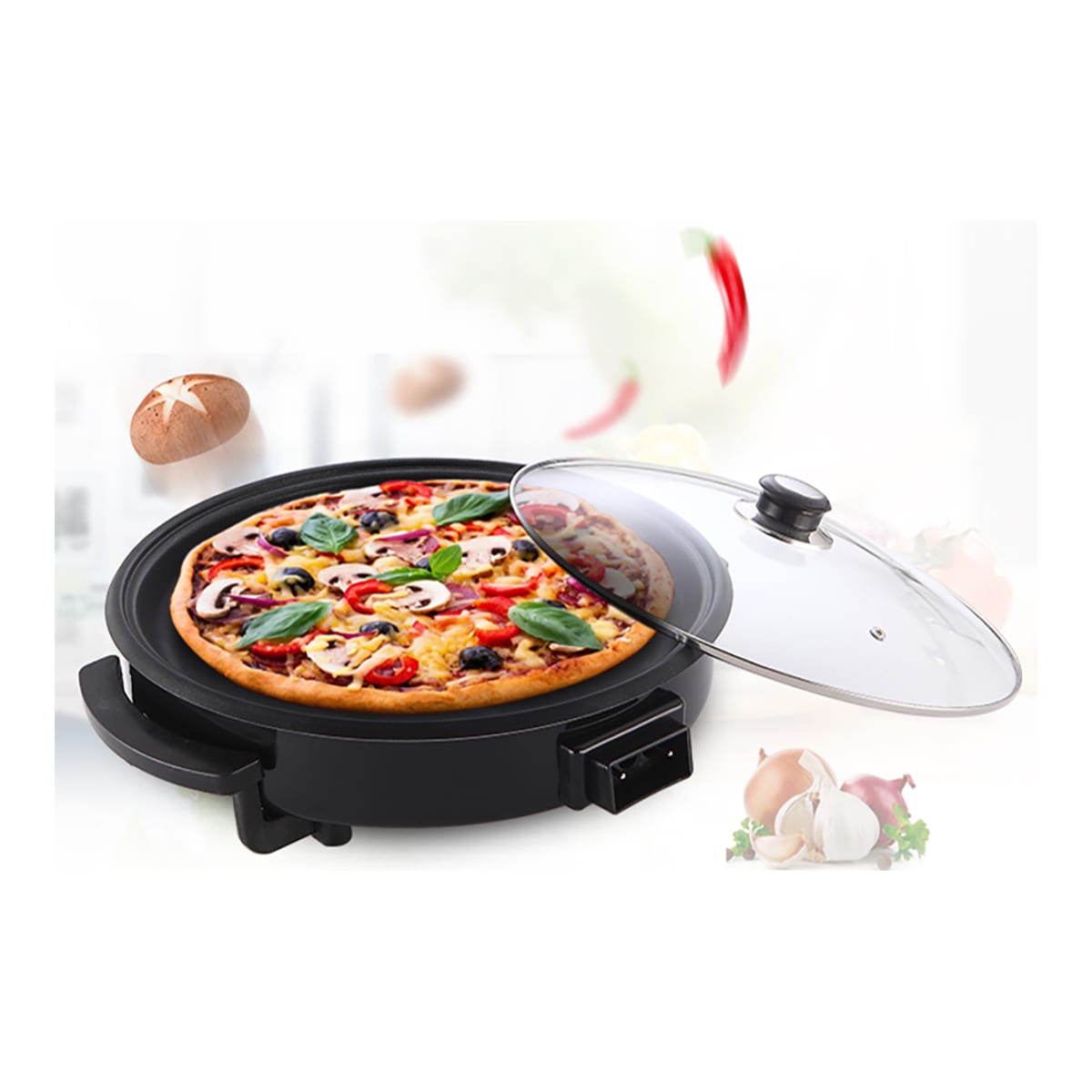 Paellera eléctrica de 1500W 36Ø 7cm profundidad — imagen 4