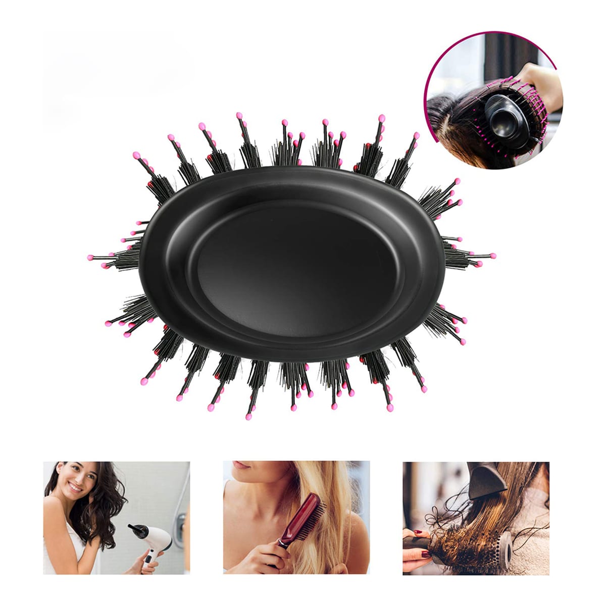 Cepillo secador efecto volumen, iones negativos anti Frizz, giratorio 360º WeBeauty — imagen 3