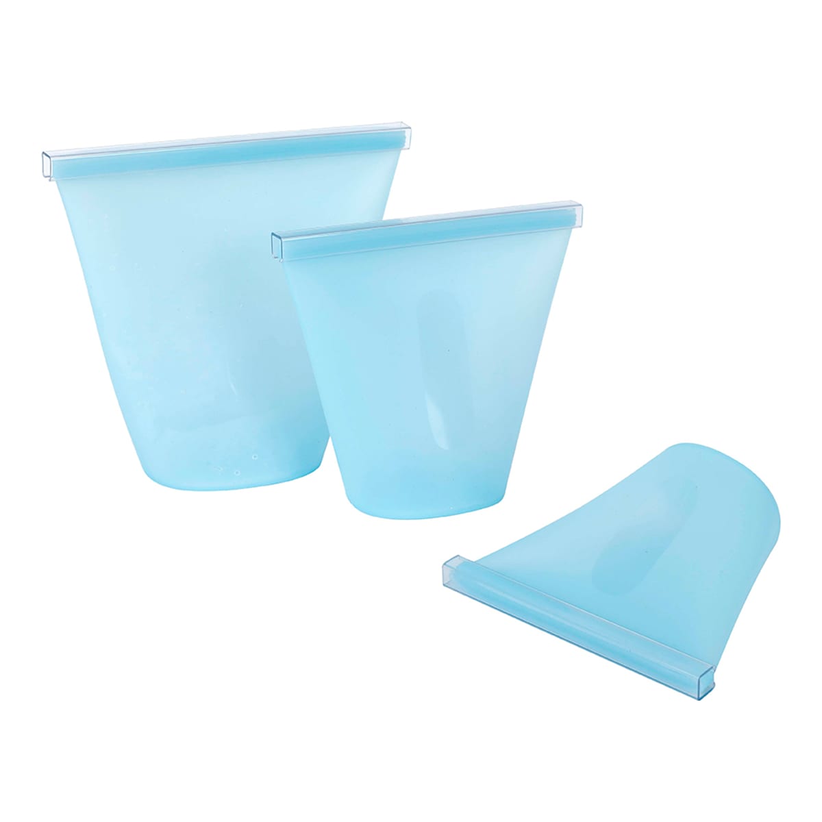 Juego 8 Bolsas de silicona reutilizables con cierre de PVC — imagen 9