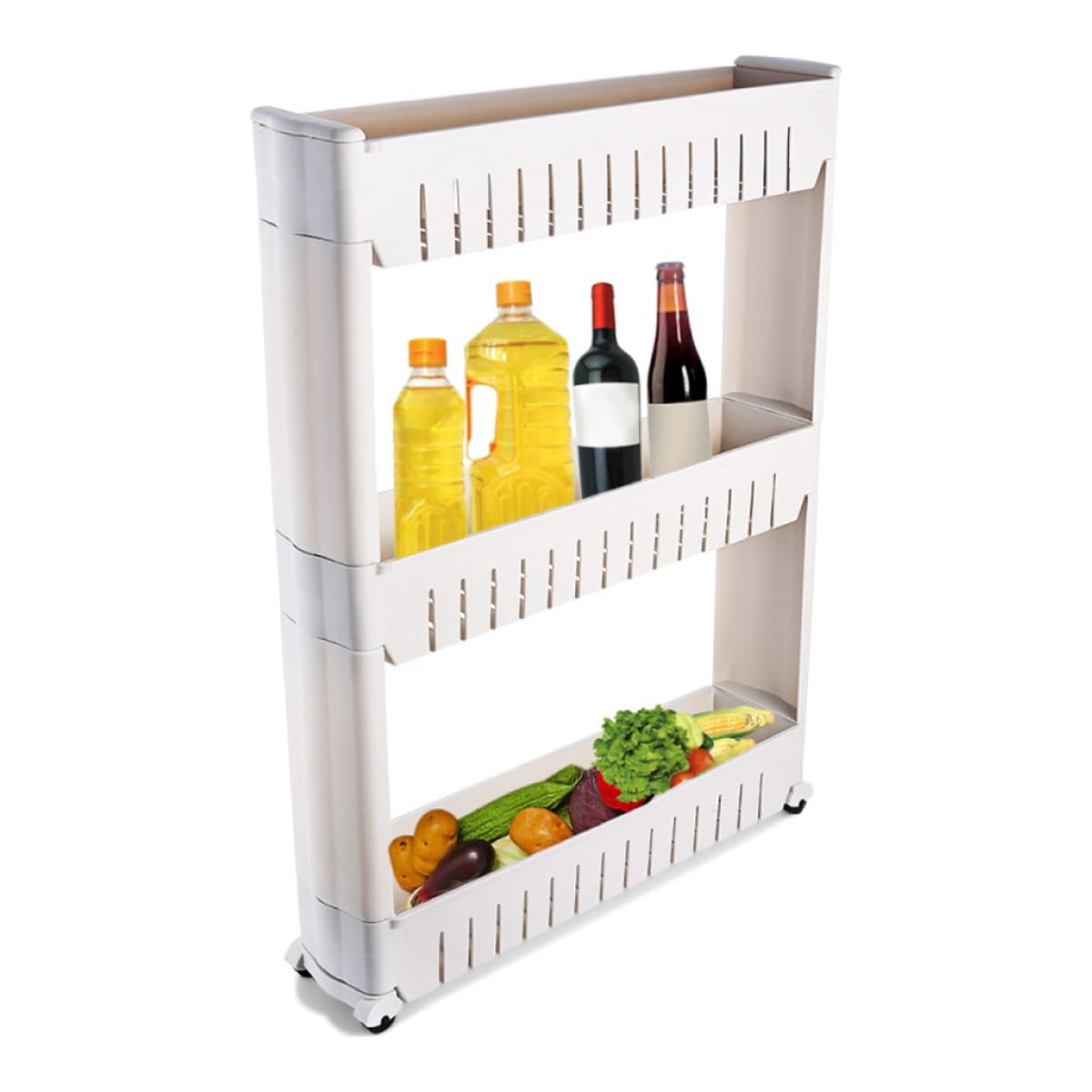 Carrito organizador con ruedas para cocina y baño en 3 alturas — imagen 3