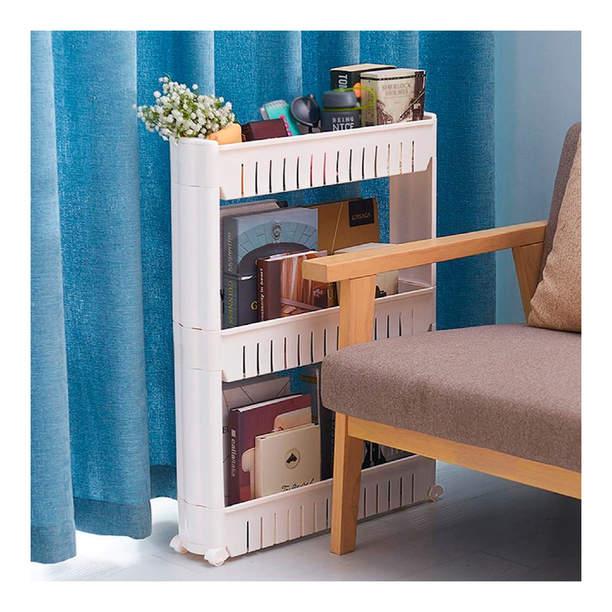 Carrito organizador con ruedas para cocina y baño en 3 alturas — imagen 7