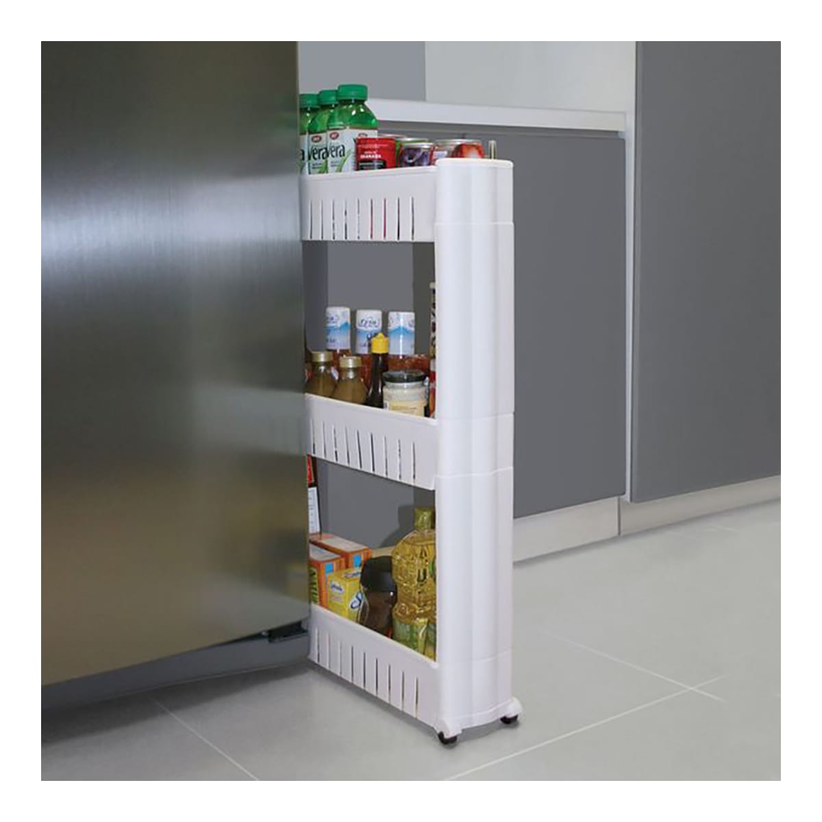 Carrito organizador con ruedas para cocina y baño en 3 alturas — imagen 9